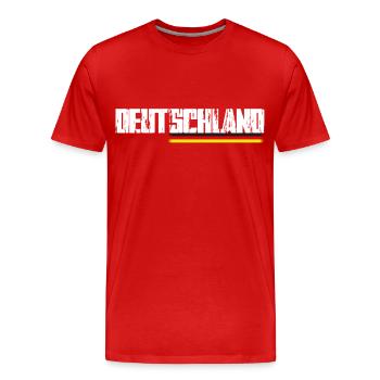 Fußball Deutschland - Männer Premium Bio T-Shirt - Rot - Vorne - Damien (186cm)