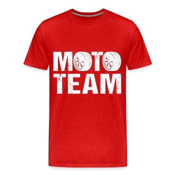 Moto Team Motorrad Motorsport - Männer Premium Bio T-Shirt - Rot - Vorne - Damien (186cm)