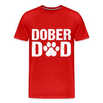 Dober Dad Doberman Chiens - T-shirt bio Premium Homme - rouge - Devant - Damien (186cm)