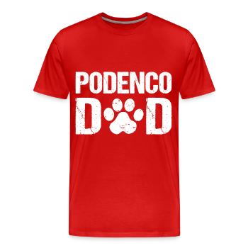 Podenco Dad Podenco Hunde - Männer Premium Bio T-Shirt - Rot - Vorne - Damien (186cm)