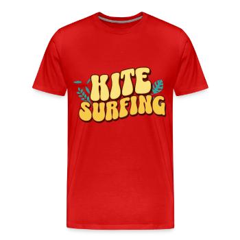 Kitesurf Kitesurfer Kiteboard - T-shirt bio Premium Homme - rouge - Devant - Damien (186cm)