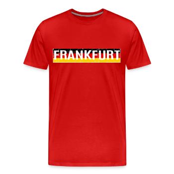 FRANKFURT DEUTSCHLAND GERMANY MAINMETROPOLE HESSEN - Männer Premium Bio T-Shirt - Rot - Vorne - Damien (186cm)