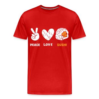 Japan Reis Lieblingsessen Küche - Männer Premium Bio T-Shirt - Rot - Vorne - Damien (186cm)