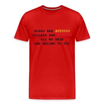 NERD HUMOR: Love letter - Men's Premium Organic T-Shirt - red - Front - Damien (186cm)