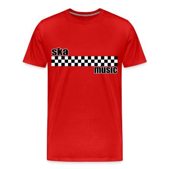 ska music - T-shirt bio Premium Homme - rouge - Devant - Damien (186cm)