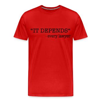 Lawyer lawyer humor - Men's Premium Organic T-Shirt - red - Front - Damien (186cm)