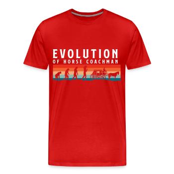 Calèche Profession Hobby - T-shirt bio Premium Homme - rouge - Devant - Damien (186cm)