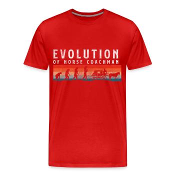 Pferdekutscher Pferd Ziel Kaltblüter - Männer Premium Bio T-Shirt - Rot - Vorne - Damien (186cm)