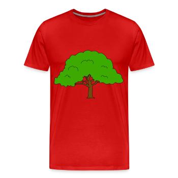 Arbre - T-shirt bio Premium Homme - rouge - Devant - Damien (186cm)
