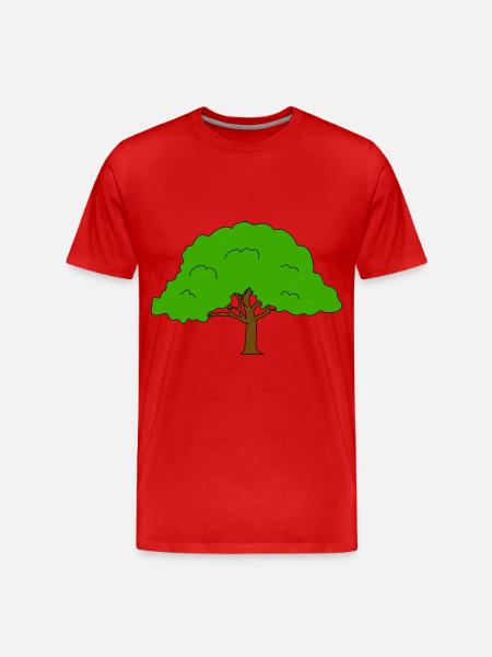Baum - Männer Premium Bio T-Shirt - Rot