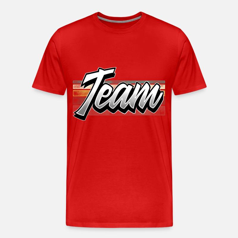 Team - Männer Premium Bio T-Shirt - Rot