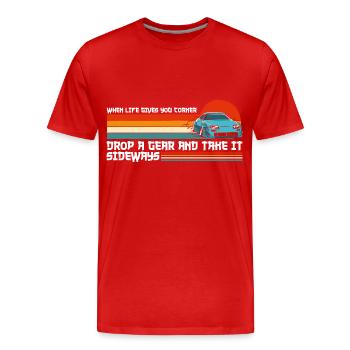 Motorsport Ringtool Drift - Men's Premium Organic T-Shirt - red - Front - Damien (186cm)