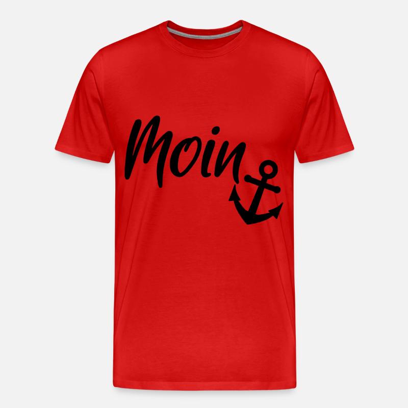 Moin - Männer Premium Bio T-Shirt - Rot