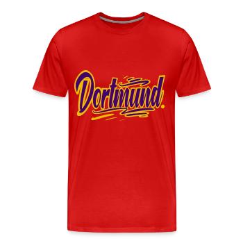 Dortmund - T-shirt bio Premium Homme - rouge - Devant - Damien (186cm)