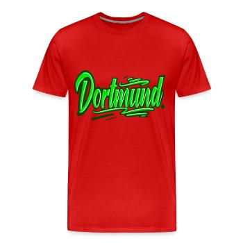 Dortmund - T-shirt bio Premium Homme - rouge - Devant - Damien (186cm)