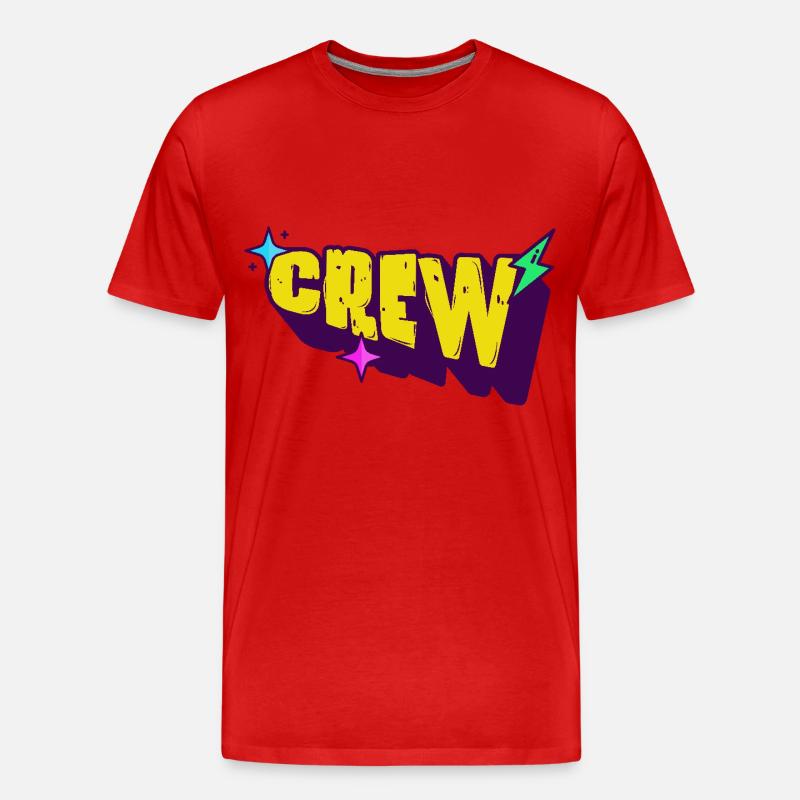 Crew - Männer Premium Bio T-Shirt - Rot