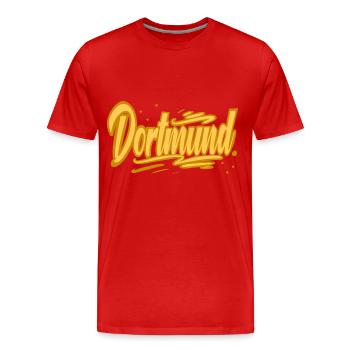 Dortmund - T-shirt bio Premium Homme - rouge - Devant - Damien (186cm)