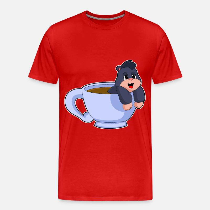 Tasse à café Mole - T-shirt bio Premium Homme - rouge