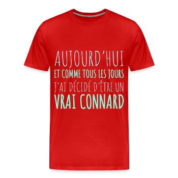 J' ai décidé d' être un vrai connard humour cadeau - T-shirt bio Premium Homme - rouge - Devant - Damien (186cm)