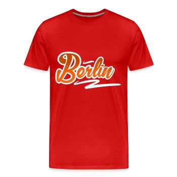 Berlin - T-shirt bio Premium Homme - rouge - Devant - Damien (186cm)