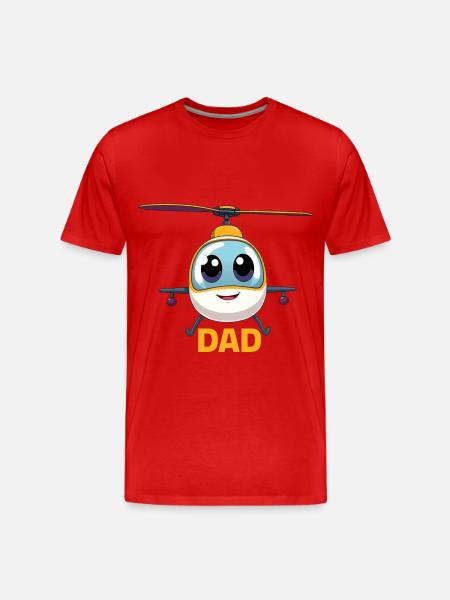 Helicopter Dad - Men's Premium Organic T-Shirt - red