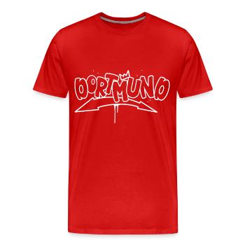 Dortmund Graffiti - Männer Premium Bio T-Shirt - Rot - Vorne - Damien (186cm)