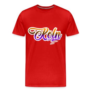 Cologne - Men's Premium Organic T-Shirt - red - Front - Damien (186cm)