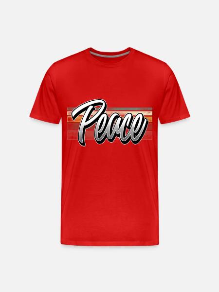Peace - Men's Premium Organic T-Shirt - red
