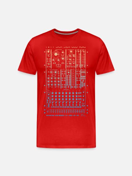 Modular Synth - Men's Premium Organic T-Shirt - red
