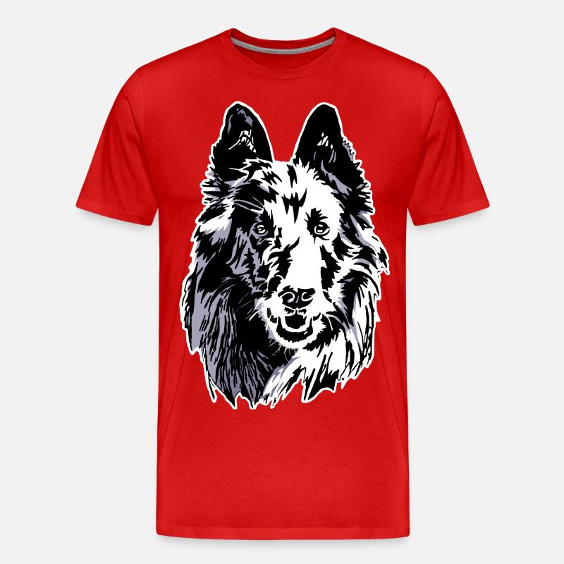 groenendael - Männer Premium Bio T-Shirt - Rot
