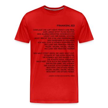 Frankenlied Franken - T-shirt bio Premium Homme - rouge - Devant - Damien (186cm)