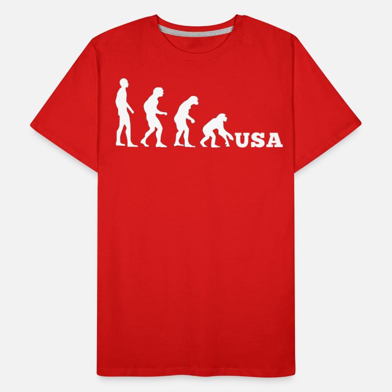 USA Evolution Backwards Men's Premium Organic T-Shirt