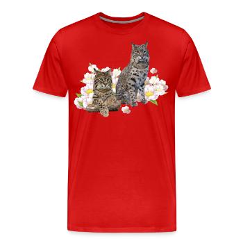 Lynx - T-shirt bio Premium Homme - rouge - Devant - Damien (186cm)
