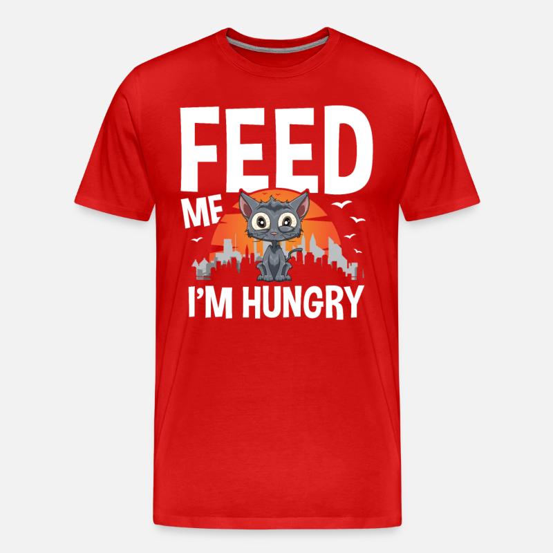 Feed Me I'm Hungry - Männer Premium Bio T-Shirt - Rot