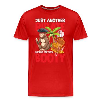 Just Another Pirate Looking For Some Booty - Männer Premium Bio T-Shirt - Rot - Vorne - Damien (186cm)