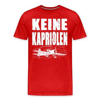 Keine Kapriolen - Nicht so tief Rüdiger - Männer Premium Bio T-Shirt - Rot - Vorne - Damien (186cm)