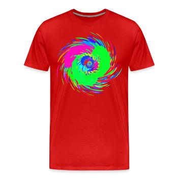 Éclaboussure de couleur 2 - T-shirt bio Premium Homme - rouge - Devant - Damien (186cm)