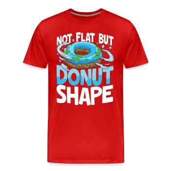 Not Flat But Donut Shape für einen - Männer Premium Bio T-Shirt - Rot - Vorne - Damien (186cm)