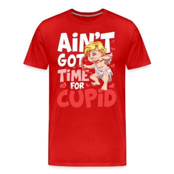 Ain't Got Time For Cupid für den Partner - Männer Premium Bio T-Shirt - Rot - Vorne - Damien (186cm)