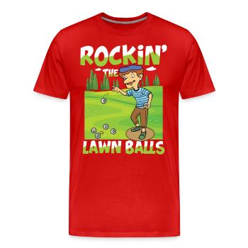 Petanque Petanque Geschenke für einen Petanque - Männer Premium Bio T-Shirt - Rot - Vorne - Damien (186cm)