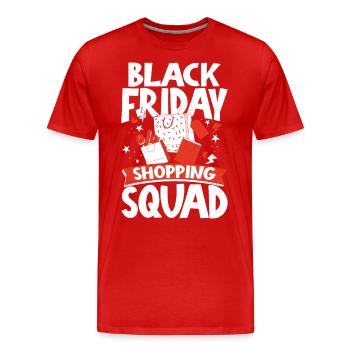 Black Friday Shopping Squad - Männer Premium Bio T-Shirt - Rot - Vorne - Damien (186cm)