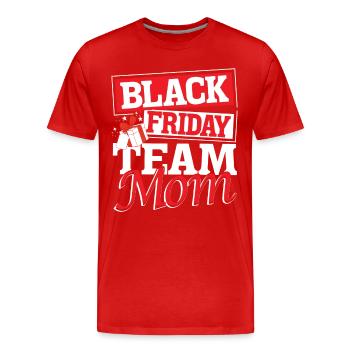 Black Friday Team Mom - Männer Premium Bio T-Shirt - Rot - Vorne - Damien (186cm)