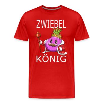 Zwiebel König - Männer Premium Bio T-Shirt - Rot - Vorne - Damien (186cm)