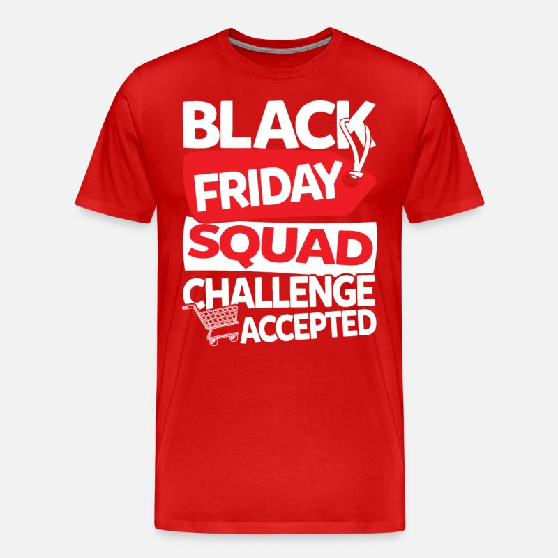 Black Friday Squad Challenge Accepted - Männer Premium Bio T-Shirt - Rot