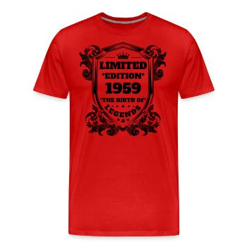 1959 - Men's Premium Organic T-Shirt - red - Front - Damien (186cm)