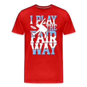 I Play The Fair Way - Männer Premium Bio T-Shirt - Rot - Vorne - Damien (186cm)