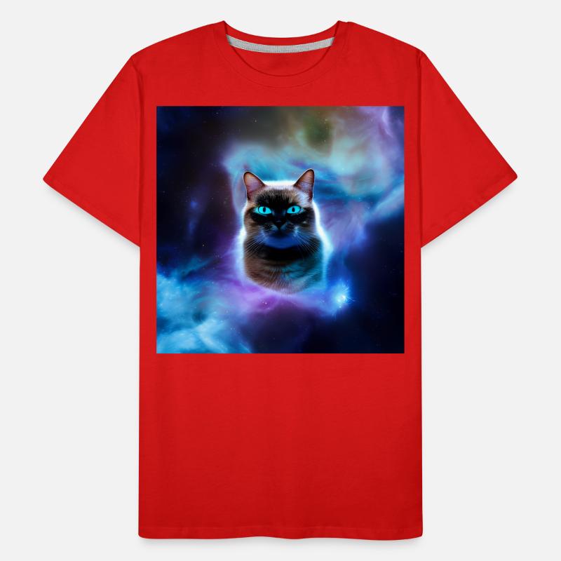 Cat in space Men's Premium Organic T-Shirt
