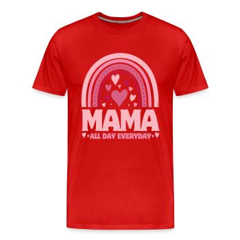 Fête des mères - Maman tous les jours... - T-shirt bio Premium Homme - rouge - Devant - Damien (186cm)