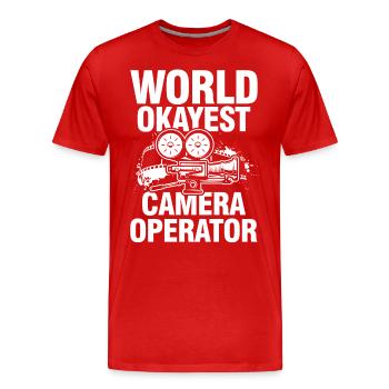 World Okayest Camera Operator - Männer Premium Bio T-Shirt - Rot - Vorne - Damien (186cm)