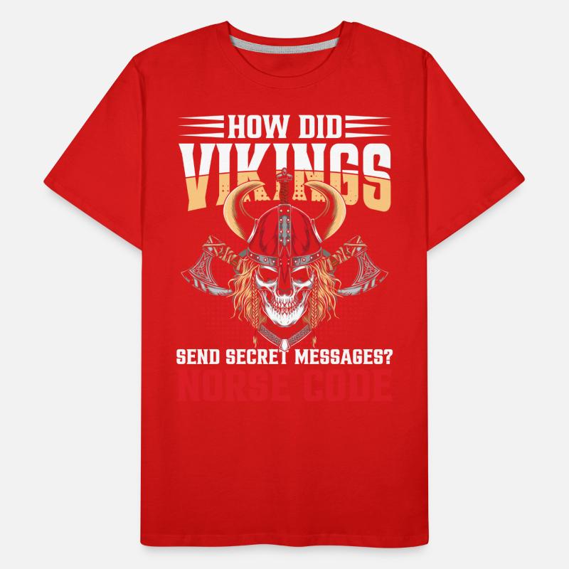 How Did Vikings Send Secret Messages Norce Code Männer Premium Bio T-Shirt
